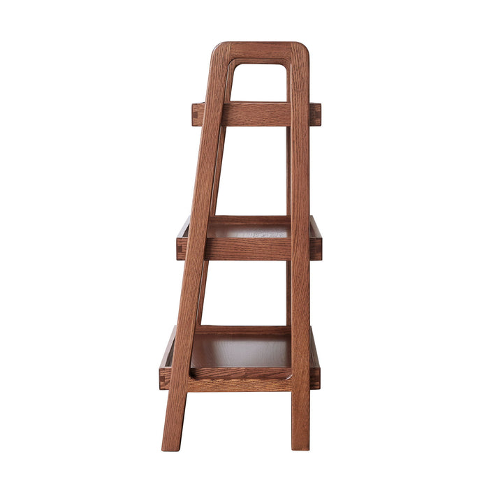 Premium Storage Organizer, 3-Tier Beech Shoe Rack For Entryway, Living Room - Walnut