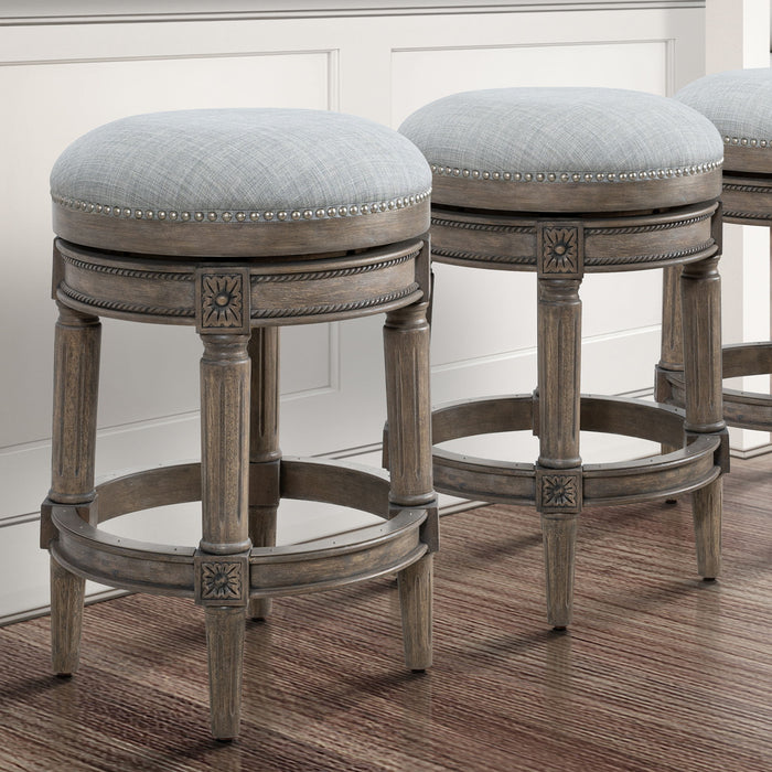 Rustic Elegance Backless Swivel Stool Home Essentials