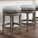 Rustic Elegance Backless Swivel Stool Home Essentials