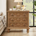 Nightstand With Charging Station, 3 Drawer Bedside Table - Natural Wood Home Essentials