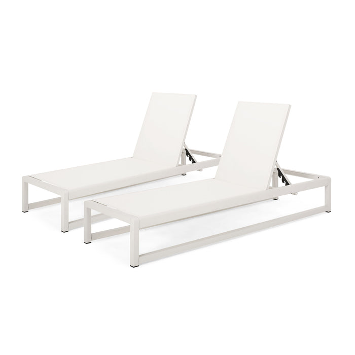 Modesta Chaise Lounge - White