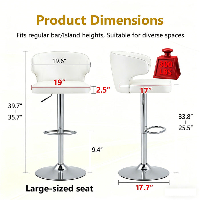 Adjustable Swivel Bar Chair With Ergonomic High Back Design Home Essentials