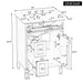 Modern Bathroom Vanity With Sink, Flip Drawer, 2 Drawers, Adjustable Shelf Hearth and Haven