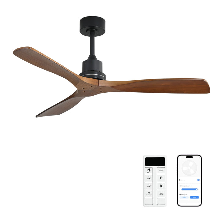 52" Smart DC Ceiling Fan With 3 Blades Reversible Silent Motor Daily Nest