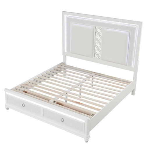 Abigale - Bed & LED Lighting And 2 Drawer Storage Footboard Matrix Furniture Group