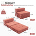 Folding Sofa With Removable Back Cushion, Convertible Futon Sleeper Chair Home Essentials