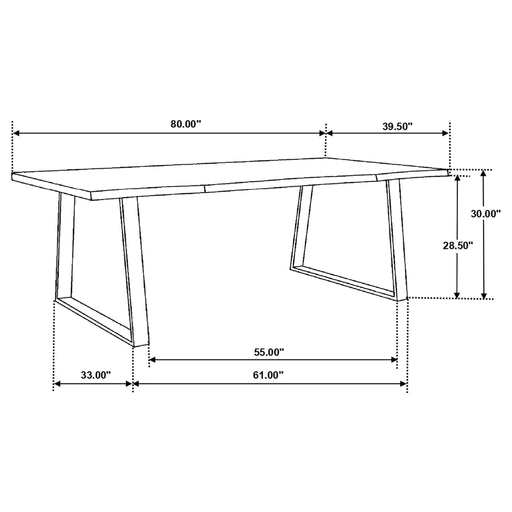 Wobegon - Rectangular Dining Table - Gray Furniture Max