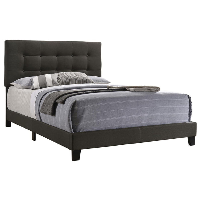 Tufted Panel Bed With Modern Upholstered Design