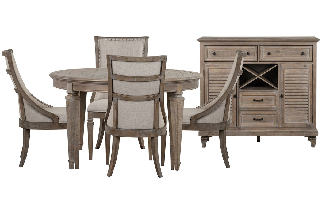Lancaster - Extendable Round Dining Table Set Magnussen Furniture