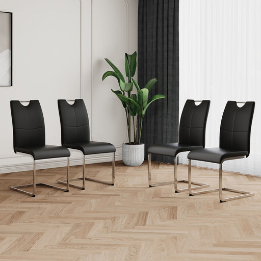 Modern Dining Chairs With Padded Seat And Metal Legs Home Essentials