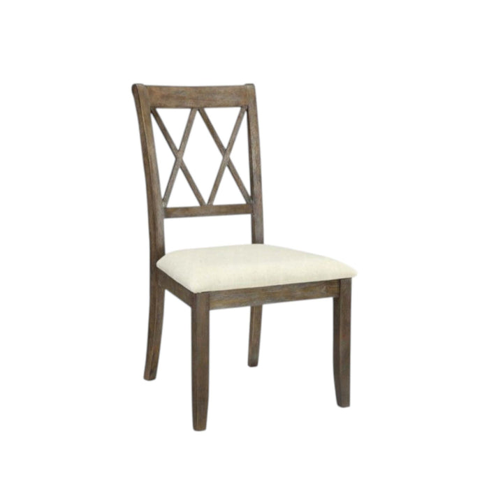 Claudia - Side Chair (Set of 2) - Beige / Brown Acme