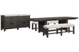 Plum Creek - Trestle Dining Table Set Magnussen Furniture