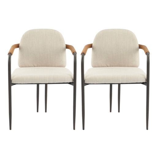 Modern Dining Chair Set With Durable Iron Frame And Comfortable Fabric Upholstery Noble House
