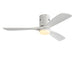 52" Low Profile Ceiling Fan With 6 Speed Remote, 3 Blades, Reversible DC Motor For Living Room - White Daily Nest