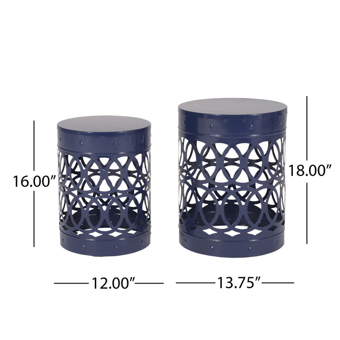 Delight - Powder Coated Iron End Table (Set of 2)
