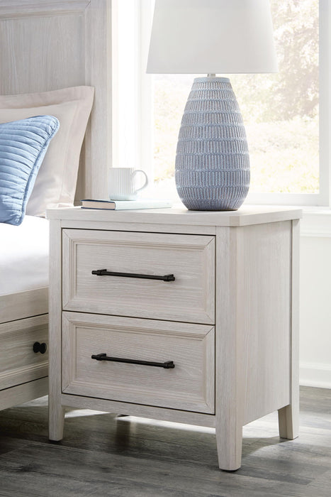 Darbonton - Two Drawer Night Stand - Dove White Signature Design by Ashley®