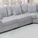 Armless Chair Modular With Pillow Living Room Furniture - Gray / Mink Home Essentials