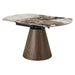 Eada - Dining Table With Ceramic Top - Beige Chenille, Ceramic Top & Walnut ACME