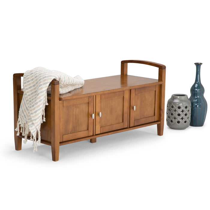 Warm Shaker - Handcrafted Entryway Storage Bench Simpli-Home