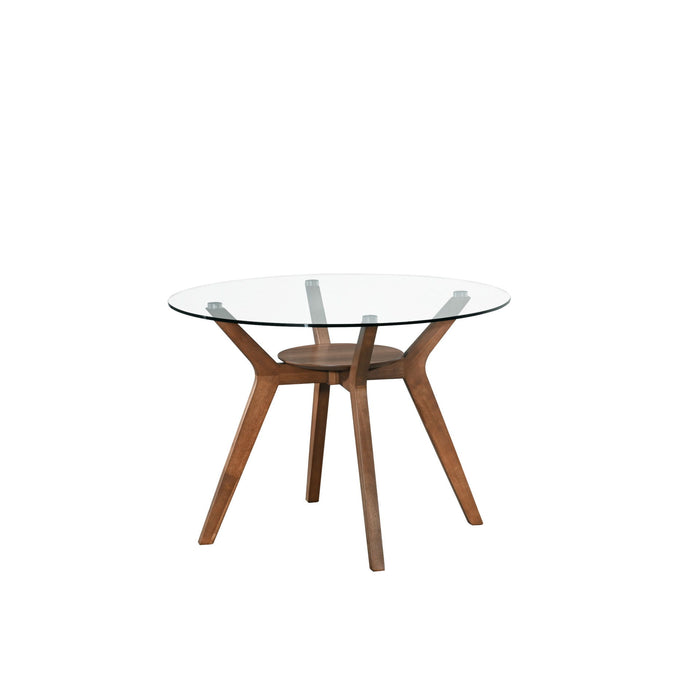 Oscar - Dining Table Base For Glass Top Table - Walnut