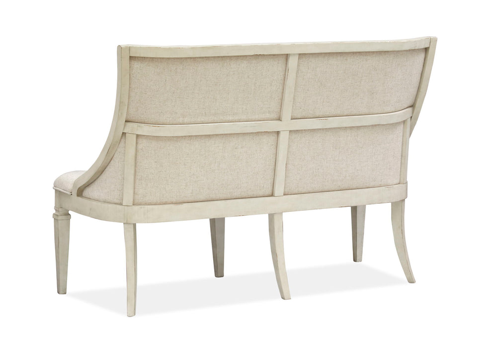 Newport - Bench With Upholstered Seat & Back - Alabaster Magnussen Furniture