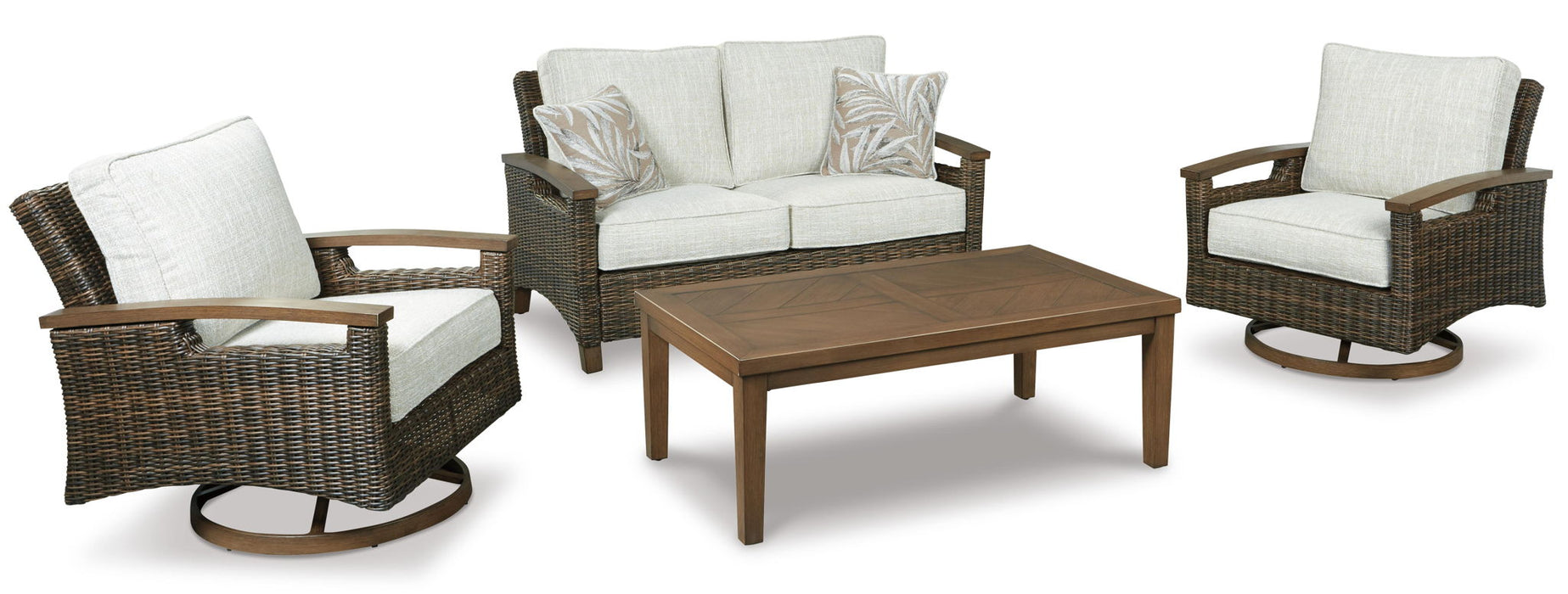Paradise Trail - Loveseat w/Cushion - Medium Brown Signature Design by Ashley®