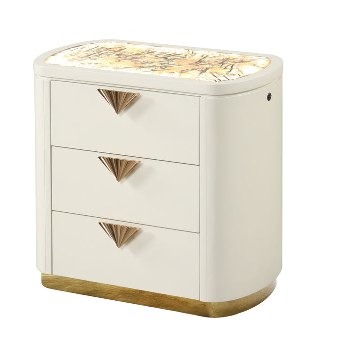 La Pierre - Nightstand - Beige Matrix Furniture Group