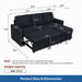 L - Shaped Convertible Sofa Bed With Storage Chaise Home Essentials