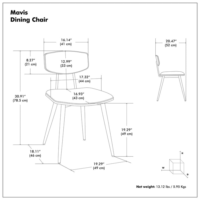 Mavis - Upholstered Dining Chair (Set of 2) Simpli-Home