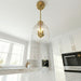 Ember - 3 Candle Lights Chain Pendant - Clear / Gold Ashcroft Furniture