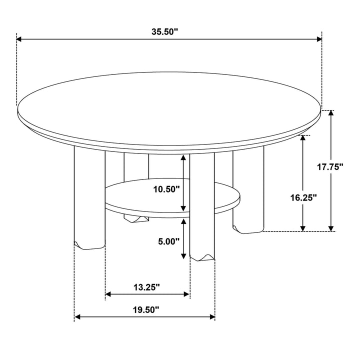 Crispin - 2 Piece Coffee Table Set With Open Shelves Furniture Max