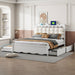 Storage Platform Bed, With 2 Big Drawers, Trundle, One Set Of Sockets & USB Ports Timeless Haven