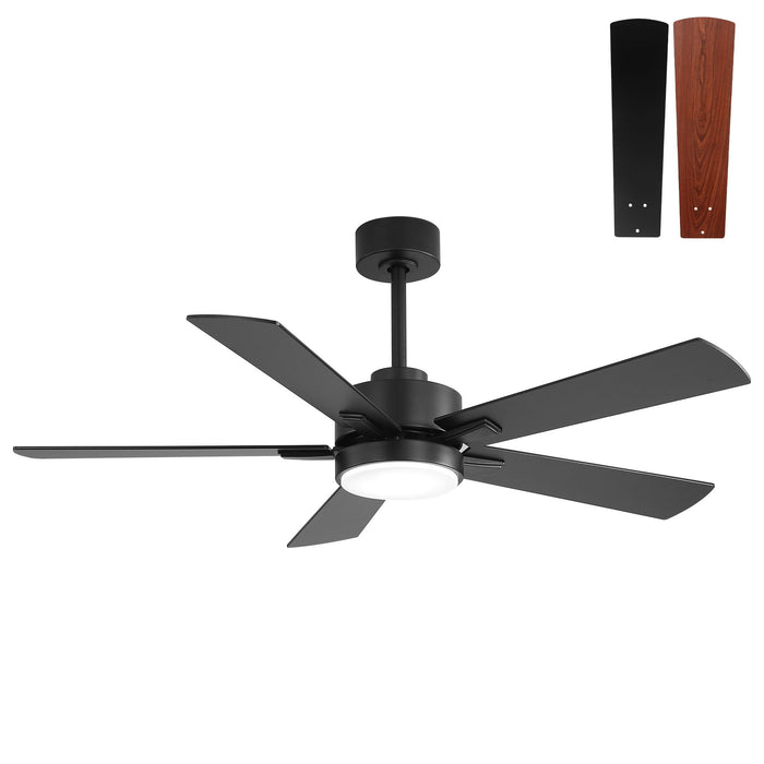 Reversible DC Motor Ceiling Fan With Dimmable LED Light For Living Room Daily Nest