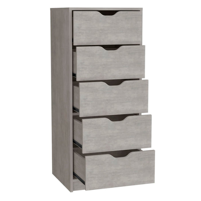 5 Drawer Standard Chest - Gray