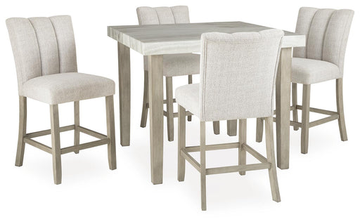 Larawyn - 5 Pc. - Counter Height Dining Table And 4 Barstools - Bisque Signature Design by Ashley®