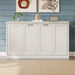Twin Size Horizontal Murphy Bed With Dual Piston System, Space Saving Wall Bed Folds Into Cabinet - Rustic White Hearth and Haven