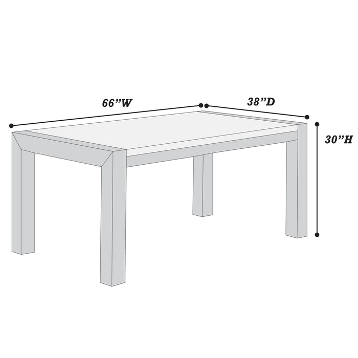 Dining Table - Charcoal / White / Charcoal Home Essentials