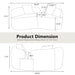 Modern Curved Loveseat Home Essentials