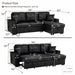 Upholstered Sectional With Pull-Out Bed And Chaise Storage Home Essentials