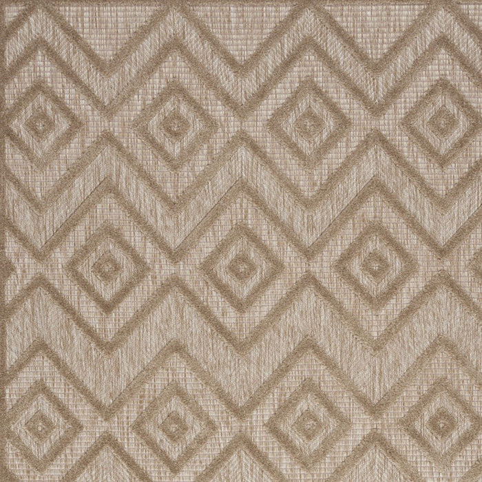 5' X 7' Argyle Indoor / Outdoor Area Rug - Natural Beige