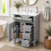 Modern Bathroom Vanity With Sink, Flip Drawer & 3 Drawers, Soft Close Hinges, Adjustable Shelf Hearth and Haven
