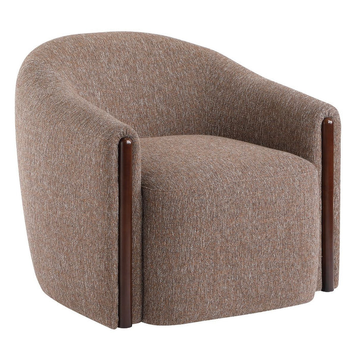 Ballona - Accent Chair With Swivel - Brown Chenille ACME