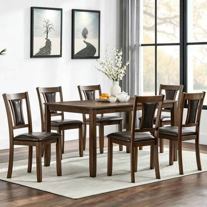 Modern Dining Table Set With Upholstered Chairs Home Essentials