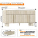 Sideboard Buffet Cabinet With 3 Drawers And 4 Doors For Dining Room Home Essentials