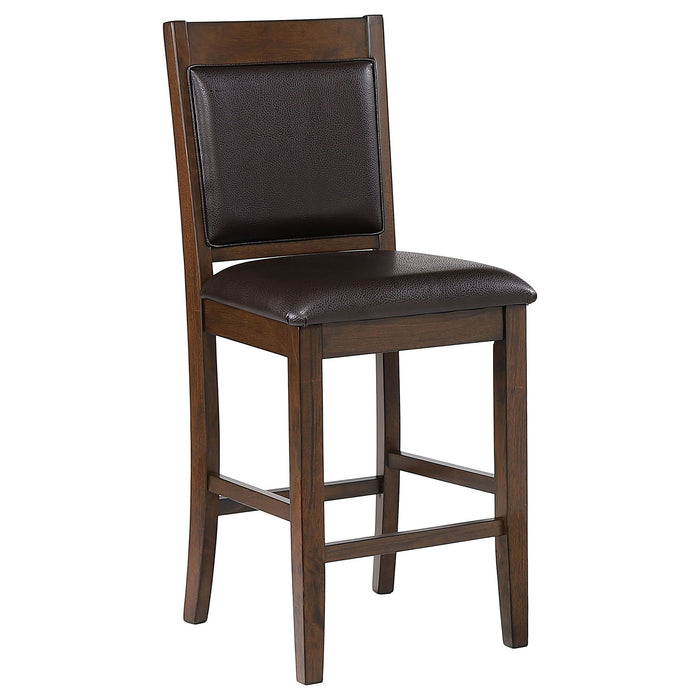 Dewey - Upholstered Counter Chair (Set of 2) - Walnut Furniture Max