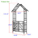 Garden Arch With Gate Climbing Plants Support Outdoor - Black Daily Nest