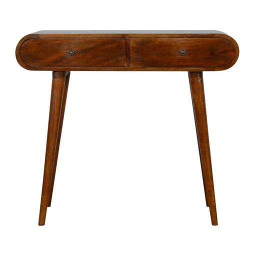 Solid Wood Curved Edge Console Table Artisan Furniture