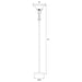 Jessa - Torchiere Floor Lamp With Soft Glass Shade - Silver Furniture Max