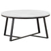 Melisa - 2 Piece Coffee And End Table Set - White Marble Furniture Max