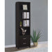 Media Tower With And Drawer With Adjustable Shelves Handles - Brown Furniture Max
